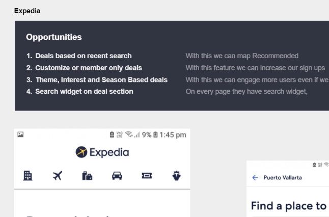 Expedia deals pattern