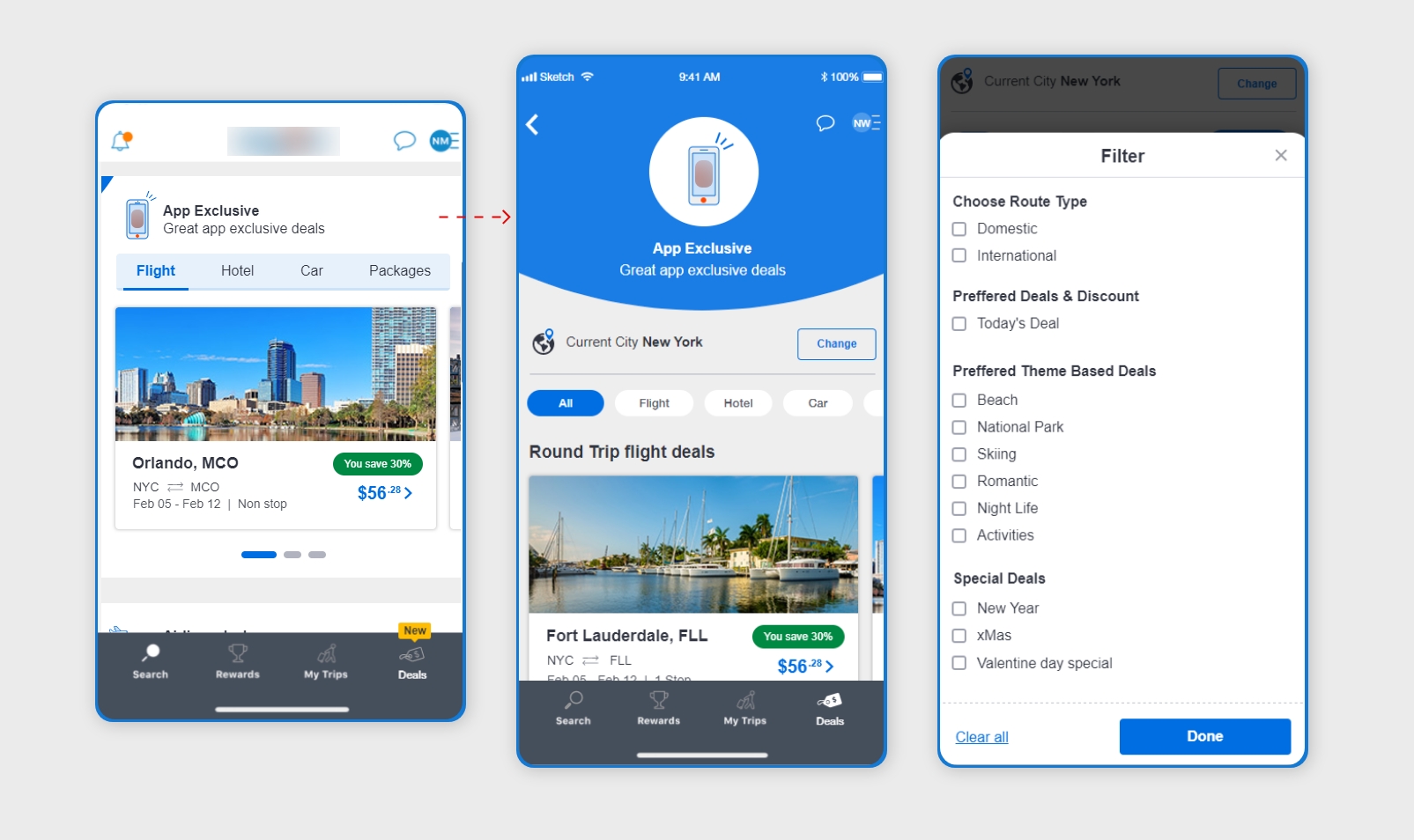 OTA Deals UI — booking handoff