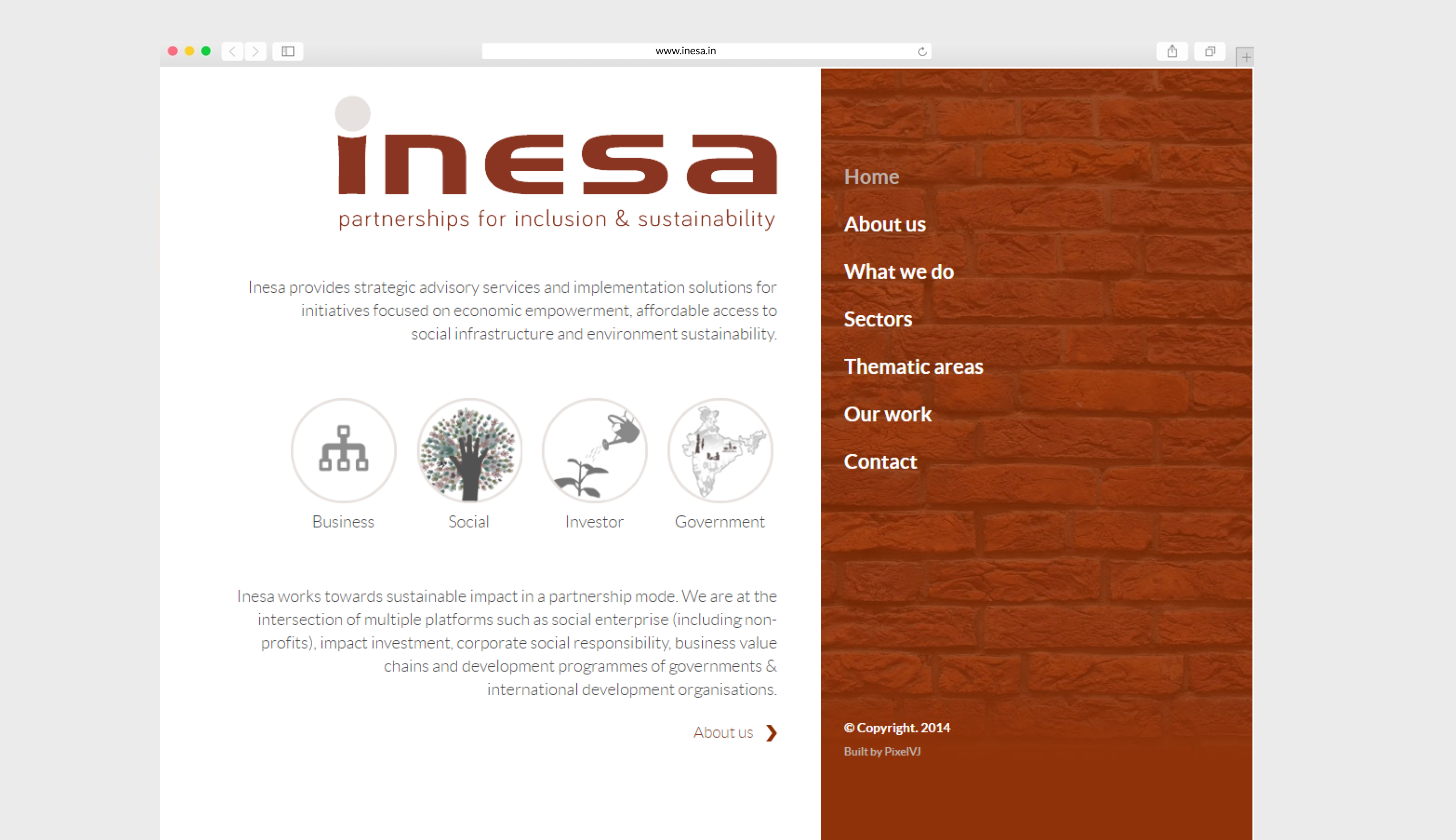 Inesa homepage