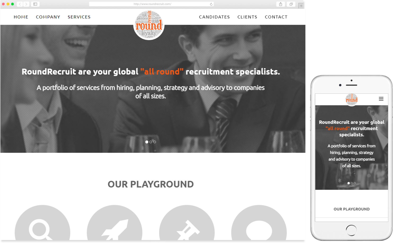 RoundRecruit homepage